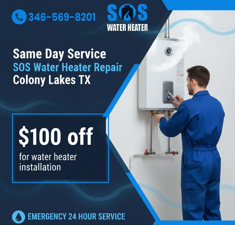 SOS Water Heater Colony Lakes offer